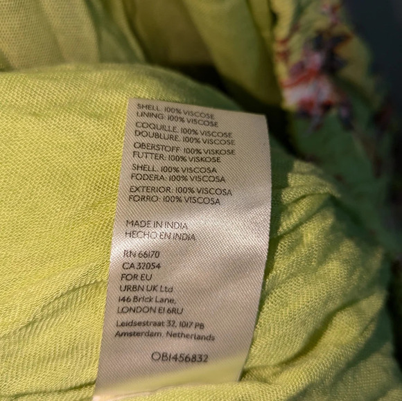 Free People Bali Citrus Skies Jumpsuit in Lemon Mango size Medium Resort Vaca - Picture 7 of 9